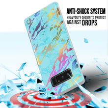 Load image into Gallery viewer, Punkcase Galaxy Note 8 Marble Case, Protective Full Body Cover W/PunkShield Screen Protector (Teal Onyx) (Color in image: Blue Marmo)