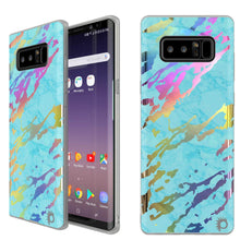 Load image into Gallery viewer, Punkcase Galaxy Note 8 Marble Case, Protective Full Body Cover W/PunkShield Screen Protector (Teal Onyx) (Color in image: Teal Onyx)