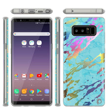 Load image into Gallery viewer, Punkcase Galaxy Note 8 Marble Case, Protective Full Body Cover W/PunkShield Screen Protector (Teal Onyx)