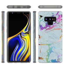 Charger l'image dans la galerie, Galaxy Note 9 Full Body W/ Screen Protector Marble Case (Blue Marmo)