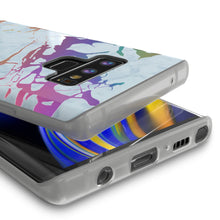 Charger l'image dans la galerie, Galaxy Note 9 Full Body W/ Screen Protector Marble Case (Blue Marmo) (Color in image: Rose Mirage)