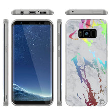 Load image into Gallery viewer, Punkcase Galaxy S8+ PLUS Marble Case, Protective Full Body Cover W/PunkShield Screen Protector (Blanco Marmo) (Color in image: Blue Marmo)
