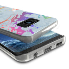 Load image into Gallery viewer, Punkcase Galaxy S8+ PLUS Marble Case, Protective Full Body Cover W/PunkShield Screen Protector (Blue Marmo) (Color in image: Teal Onyx)