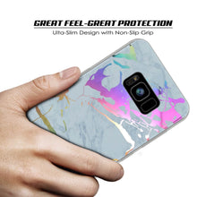 Load image into Gallery viewer, Punkcase Galaxy S8+ PLUS Marble Case, Protective Full Body Cover W/PunkShield Screen Protector (Blue Marmo) (Color in image: Blanco Marmo)
