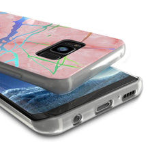 Charger l'image dans la galerie, Punkcase Galaxy S8+ PLUS Marble Case, Protective Full Body Cover W/PunkShield Screen Protector (Rose Mirage) (Color in image: Teal Onyx)