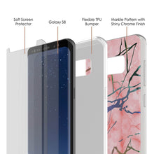 Charger l'image dans la galerie, Punkcase Galaxy S8+ PLUS Marble Case, Protective Full Body Cover W/PunkShield Screen Protector (Rose Mirage) (Color in image: Black Mirage)