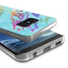 Load image into Gallery viewer, Punkcase Galaxy S8+ PLUS Marble Case, Protective Full Body Cover W/PunkShield Screen Protector (Teal Onyx) (Color in image: Black Mirage)