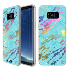 Load image into Gallery viewer, Punkcase Galaxy S8+ PLUS Marble Case, Protective Full Body Cover W/PunkShield Screen Protector (Teal Onyx) (Color in image: Teal Onyx)
