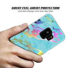 Charger l'image dans la galerie, Punkcase Galaxy S9 Marble Case, Protective Full Body Cover W/PunkShield Screen Protector (Teal Onyx) (Color in image: Rose Mirage)
