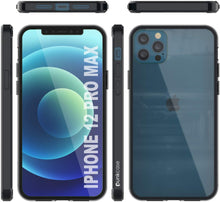 Charger l'image dans la galerie, iPhone 12 Pro Max Case Punkcase® LUCID 2.0 Crystal Black Series w/ PUNK SHIELD Screen Protector | Ultra Fit (Color in image: light blue)