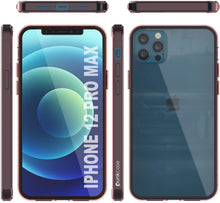 Load image into Gallery viewer, iPhone 12 Pro Max Case Punkcase® LUCID 2.0 Crystal Pink Series w/ PUNK SHIELD Screen Protector | Ultra Fit (Color in image: light blue)