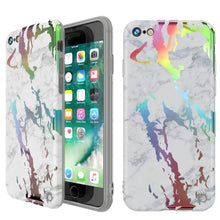 Charger l'image dans la galerie, Punkcase iPhone SE (4.7") Marble Case, Protective Full Body Cover W/9H Tempered Glass Screen Protector (Blanco Marmo) (Color in image: Blanco Marmo)