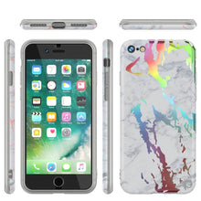 Charger l'image dans la galerie, Punkcase iPhone 8 / 7 Marble Case, Protective Full Body Cover W/9H Tempered Glass Screen Protector (Blanco Marmo)