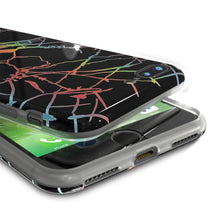 Charger l'image dans la galerie, Punkcase iPhone 8+ / 7+ Plus Marble Case, Protective Full Body Cover W/9H Tempered Glass Screen Protector (Black Mirage) (Color in image: Blanco Marmo)