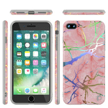 Charger l'image dans la galerie, Punkcase iPhone 8+ / 7+ Plus Marble Case, Protective Full Body Cover W/9H Tempered Glass Screen Protector (Rose Mirage)