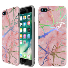 Charger l'image dans la galerie, Punkcase iPhone 8+ / 7+ Plus Marble Case, Protective Full Body Cover W/9H Tempered Glass Screen Protector (Rose Mirage) (Color in image: Rose Mirage)