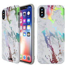 Load image into Gallery viewer, Punkcase iPhone XS Max Marble Case, Protective Full Body Cover W/9H Tempered Glass Screen Protector (Blanco Marmo) (Color in image: Blanco Marmo)