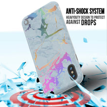 Charger l'image dans la galerie, Punkcase iPhone X Marble Case, Protective Full Body Cover W/9H Tempered Glass Screen Protector (Blue Marmo) (Color in image: Blanco Marmo)