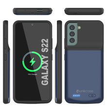 Charger l'image dans la galerie, PunkJuice S22 Battery Case Blue - Portable Charging Power Juice Bank with 4700mAh