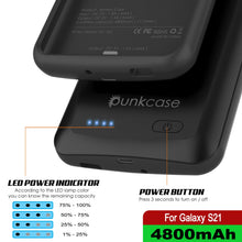 Load image into Gallery viewer, PunkJuice S21 Battery Case Black - Portable Charging Power Juice Bank with 4800mAh