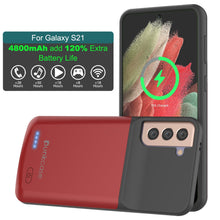 Load image into Gallery viewer, PunkJuice S21 Battery Case Red - Portable Charging Power Juice Bank with 4800mAh