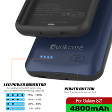 Load image into Gallery viewer, PunkJuice S21 Battery Case Blue - Portable Charging Power Juice Bank with 4800mAh