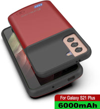 Load image into Gallery viewer, PunkJuice S21+ Plus Battery Case Red - Portable Charging Power Juice Bank with 6000mAh (Color in image: Black)
