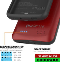 Load image into Gallery viewer, PunkJuice S21+ Plus Battery Case Red - Portable Charging Power Juice Bank with 6000mAh (Color in image: Blue)