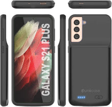 Load image into Gallery viewer, PunkJuice S21+ Plus Battery Case Black - Portable Charging Power Juice Bank with 6000mAh