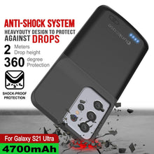 Charger l'image dans la galerie, PunkJuice S21 Ultra Battery Case Black - Portable Charging Power Juice Bank with 4700mAh (Color in image: Blue)