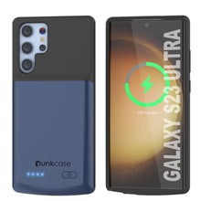 Charger l'image dans la galerie, Coque de batterie ultra PunkJuice S23 bleue - Banque de jus de charge portable avec 4800mAh