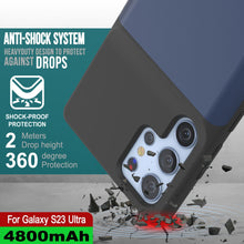 Charger l'image dans la galerie, Coque de batterie ultra PunkJuice S23 bleue - Banque de jus de charge portable avec 4800mAh