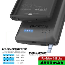 Charger l'image dans la galerie, PunkJuice S23 Coque Batterie Ultra Grise - Banque d'alimentation portable avec capacité de charge de 4800mAh.