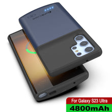 Charger l'image dans la galerie, Coque de batterie ultra PunkJuice S23 bleue - Banque de jus de charge portable avec 4800mAh