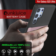 Charger l'image dans la galerie, PunkJuice S23 Coque Batterie Ultra Rose-Gold - Banque d'alimentation portable avec puissance de charge de 4800mAh