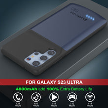 Charger l'image dans la galerie, Coque de batterie ultra PunkJuice S23 bleue - Banque de jus de charge portable avec 4800mAh