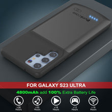 Charger l'image dans la galerie, PunkJuice S23 Coque Batterie Ultra Grise - Banque d'alimentation portable avec capacité de charge de 4800mAh.