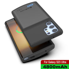 Charger l'image dans la galerie, PunkJuice S23 Coque Batterie Ultra Grise - Banque d'alimentation portable avec capacité de charge de 4800mAh.