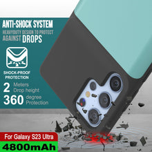 Charger l'image dans la galerie, PunkJuice S23 Étui batterie ultra Teal - Banque de jus de chargement portable avec 4800mAh