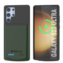 Charger l'image dans la galerie, PunkJuice S23 Coque Batterie Ultra Verte - Banque de jus de charge portable avec 4800mAh