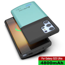 Charger l'image dans la galerie, PunkJuice S23 Étui batterie ultra Teal - Banque de jus de chargement portable avec 4800mAh