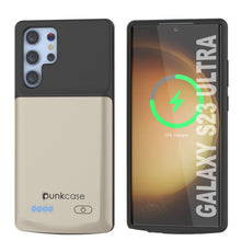 Charger l'image dans la galerie, PunkJuice S23 Coque Batterie Ultra Argent - Batterie Externe Portable avec Capacité de Chargement de 4800mAh