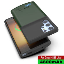 Charger l'image dans la galerie, PunkJuice S23 Coque Batterie Ultra Verte - Banque de jus de charge portable avec 4800mAh