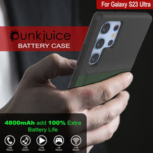 Charger l'image dans la galerie, PunkJuice S23 Coque Batterie Ultra Verte - Banque de jus de charge portable avec 4800mAh
