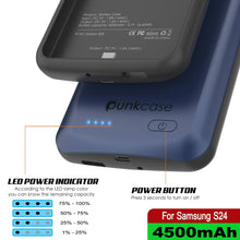 Charger l'image dans la galerie, Étui de batterie PunkJuice S24 Bleu - Banque de jus de charge portable avec 4500 mAh