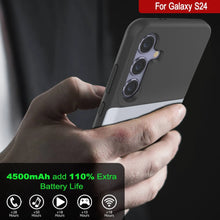 Charger l'image dans la galerie, Étui de batterie PunkJuice S24 blanc - Banque de jus de charge portable avec 4500 mAh