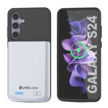 Charger l'image dans la galerie, Étui de batterie PunkJuice S24 blanc - Banque de jus de charge portable avec 4500 mAh