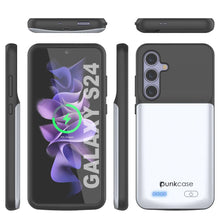 Charger l'image dans la galerie, Étui de batterie PunkJuice S24 blanc - Banque de jus de charge portable avec 4500 mAh