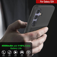 Charger l'image dans la galerie, Étui de batterie PunkJuice S24 noir - Banque de jus de charge portable avec 4500 mAh