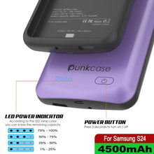 Charger l'image dans la galerie, Étui de batterie PunkJuice S24 violet - Banque de jus de charge portable avec 4500 mAh